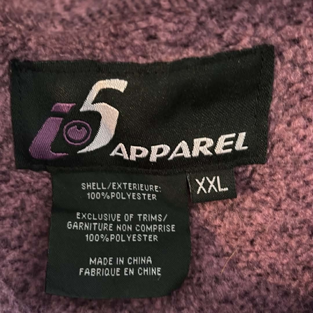 i5 Apparel Purple Knit Herringbone Pullover Hoodie XXL Athleisure Cozy - Picture 2 of 6